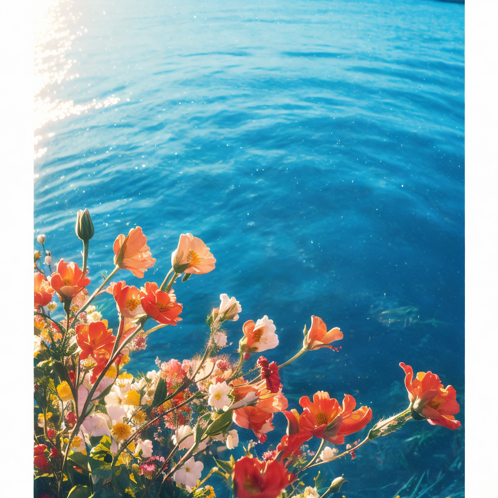 02802-821690567-masterpiece,ultra realistic,32k,extremely detailed CG unity 8k wallpaper, best quality, (1girl_1.3), (flowers_1.2), blue, (film.png